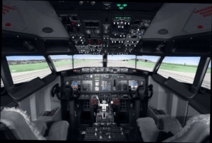 737 Flight Simulator Cockpit View