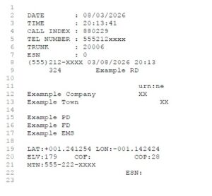 911 Example Job
